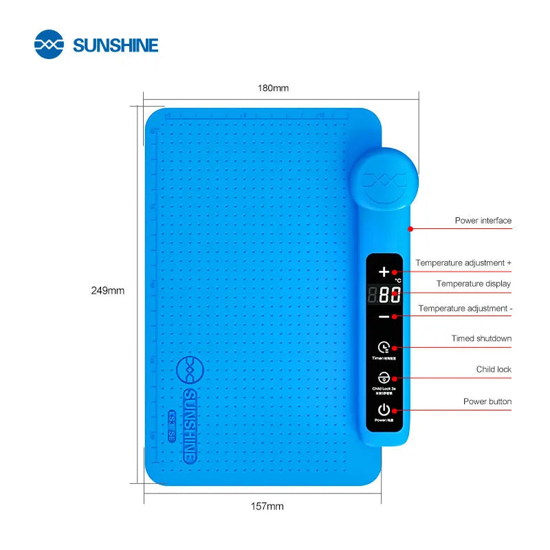 SUNSHINE LS3 SE 11Inch LCD Screen Separator 40-120℃ Heating Plate with Auto Shutdown For Phone LCD Screen Separator Repair Tool