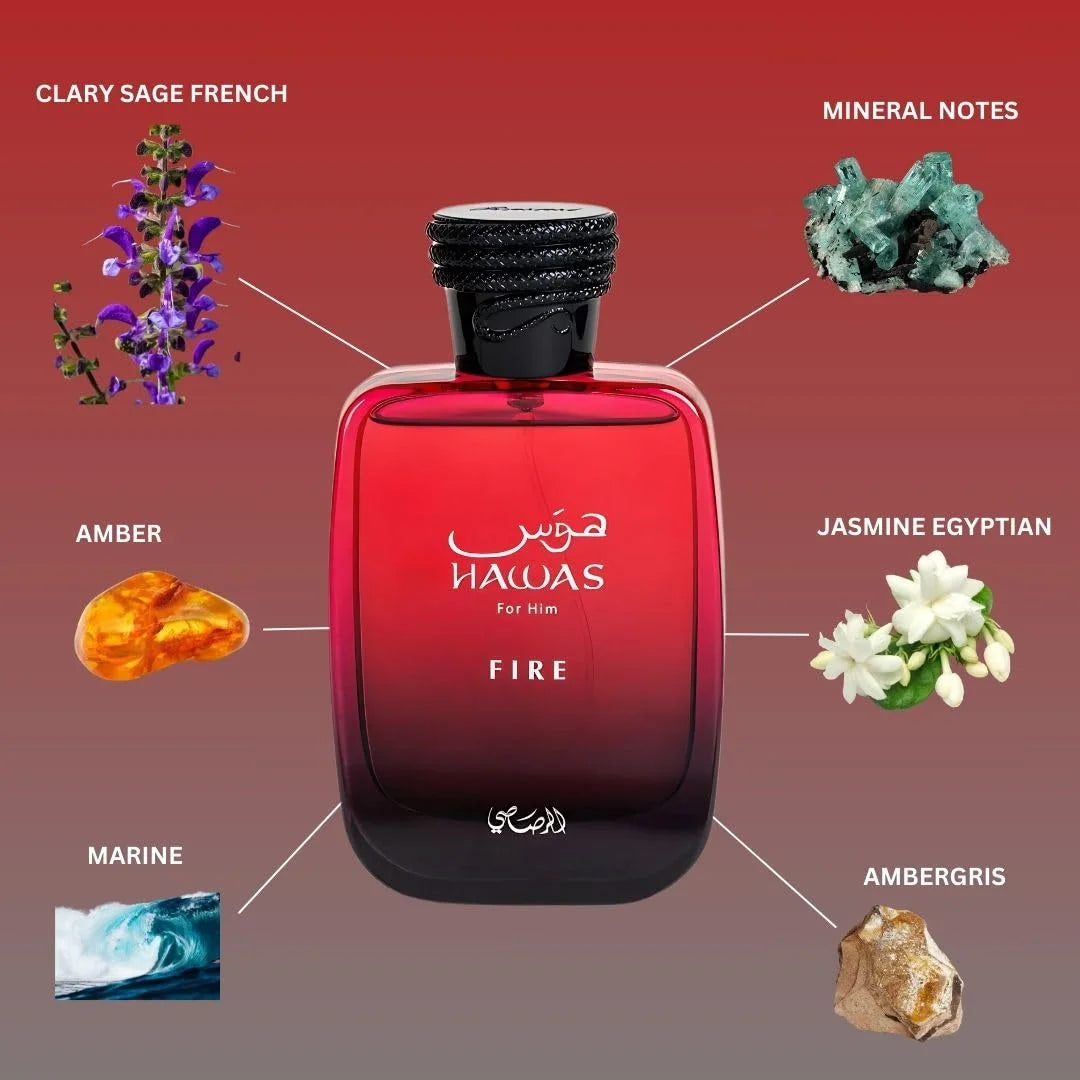 Hawas Ice for Men Eau De Parfum, 100ml(3.4 Oz), Premium Arabian Fragrance