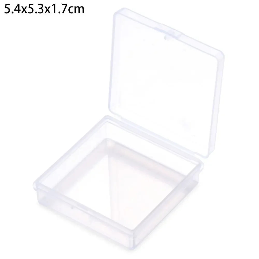 Mini Plastic Box Rectangular Translucent Packing Box Dustproof Durable Strong Jewelry Button Sundries Storage Case Container