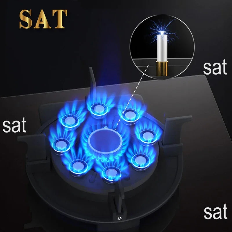 Household kitchen full air intake strong fire natural gas stove dual stove household energy-saving and gas saving gas stove
