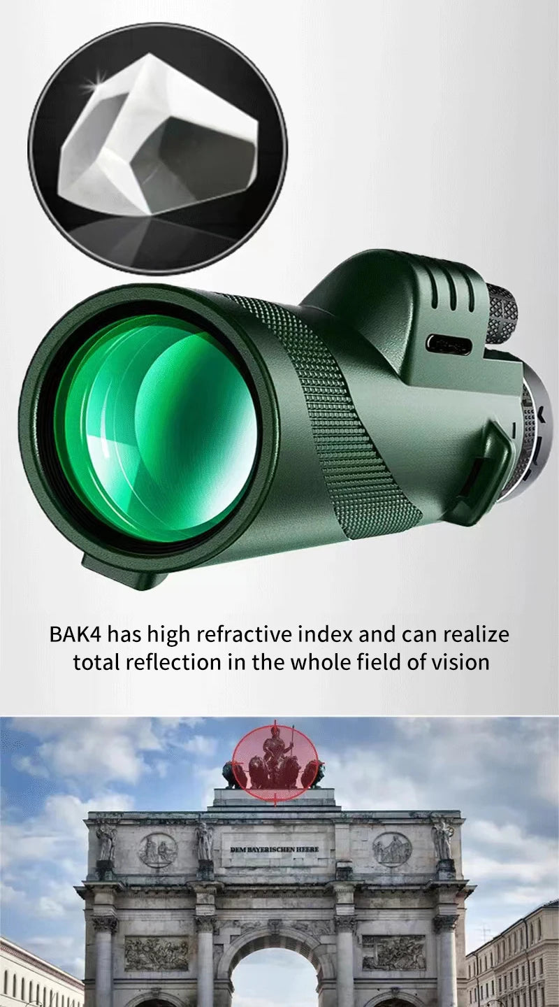 80x100 Portable Zoom HD 5000M Telescope Folding Long Distance Mini Powerful Telescope for Hunting Sports Outdoor Camping Travel