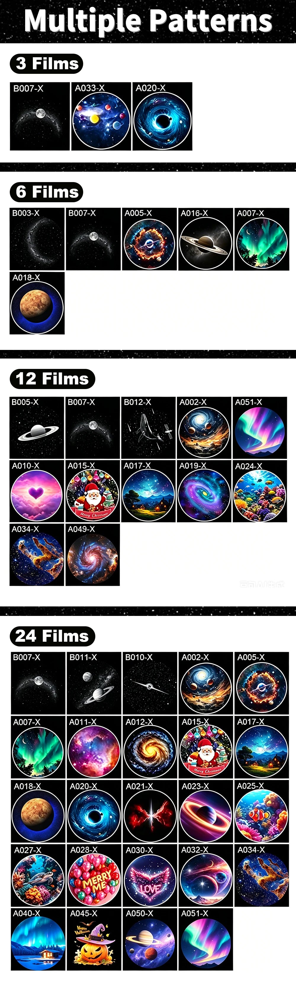USB Car Interior Roof Star Galaxy Projection Ambient Lighting 360° Adjustable Starry Sky Ambient Projector Light Touch Control