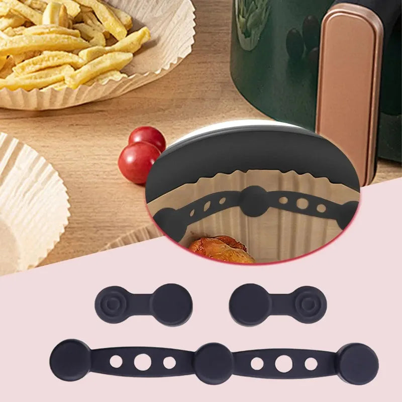 Air Fryer Magnet Silicone Buckle Silicone Air Fryer Liner Fixing Buckle Prevent Paper Shift and Burn Reusable Accessories
