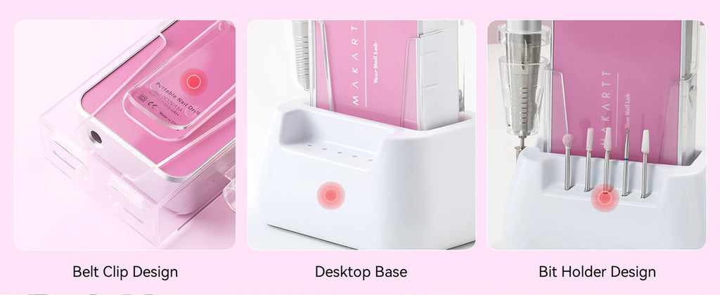 Professional Nail Drill, Nouvella 35000RPM Electric Nail Filer Machine with Coreless Motor Rechargeable Efile for Nails Gel