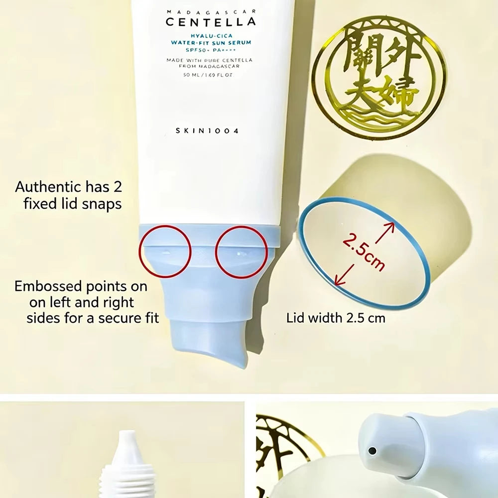 SKIN1004 Centella Hyalu Cica Water Fit Sun Serum SPF50 PA++++ 50ml Serum Like Texture Non Greasy Dewy Finish Korean Skincare