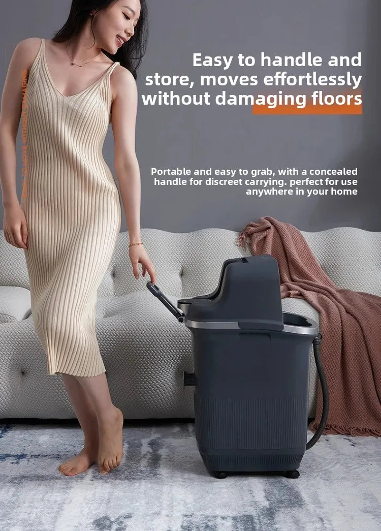Heated constant temperature automatic foot bath household electric massage foot bath high and deep over the calf knee