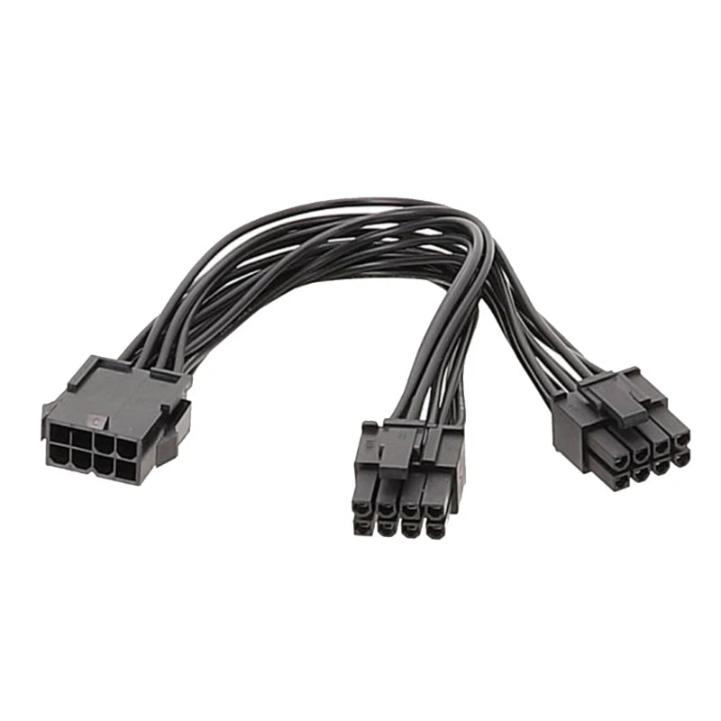 12PIN to Two 6+2 Graphics Card Cable Adapter 12Pin Female to 2x 6+2Pin Male for PCIe Power Cable for Graphics Cards
