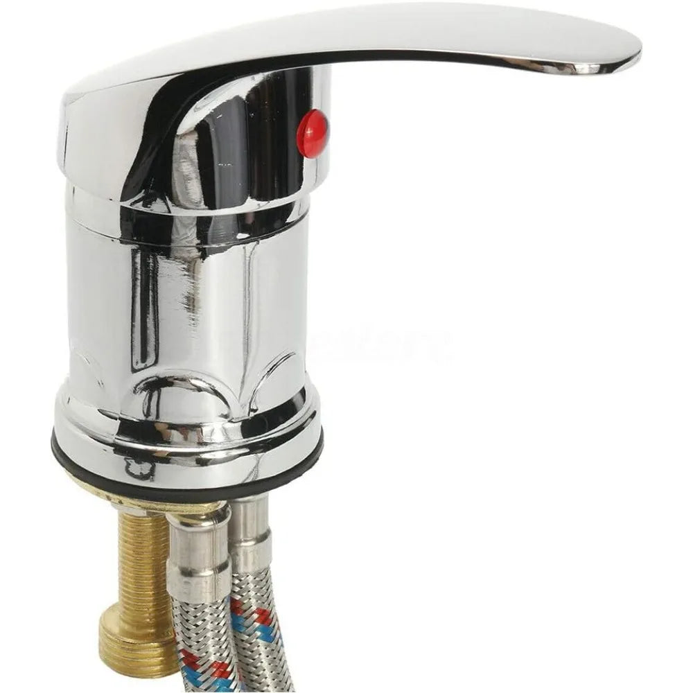 Water Faucet Set, Zinc Alloy Salon Shampoo Bowl Faucet and Sprayer Kit with Spray Hose, Home Durable Salon Spa Hot Cold Mixer Shower Shampoo Bowl Replacement Part Set
