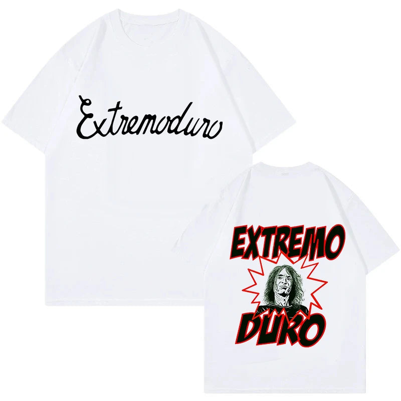 Unisex Fashion Rock Band Extremoduro Print Short Sleeve T Shirt Men Women Graphic Vintage T-Shirt Y2k Hip Hop Tees Tops Clothes