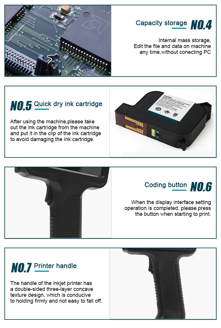 For Hp Phezer 12.7mm Portable P19 Handheld Inkjet Printer Three Colors Printer QR Bar Batch Code Date Number Logo Expiry Date