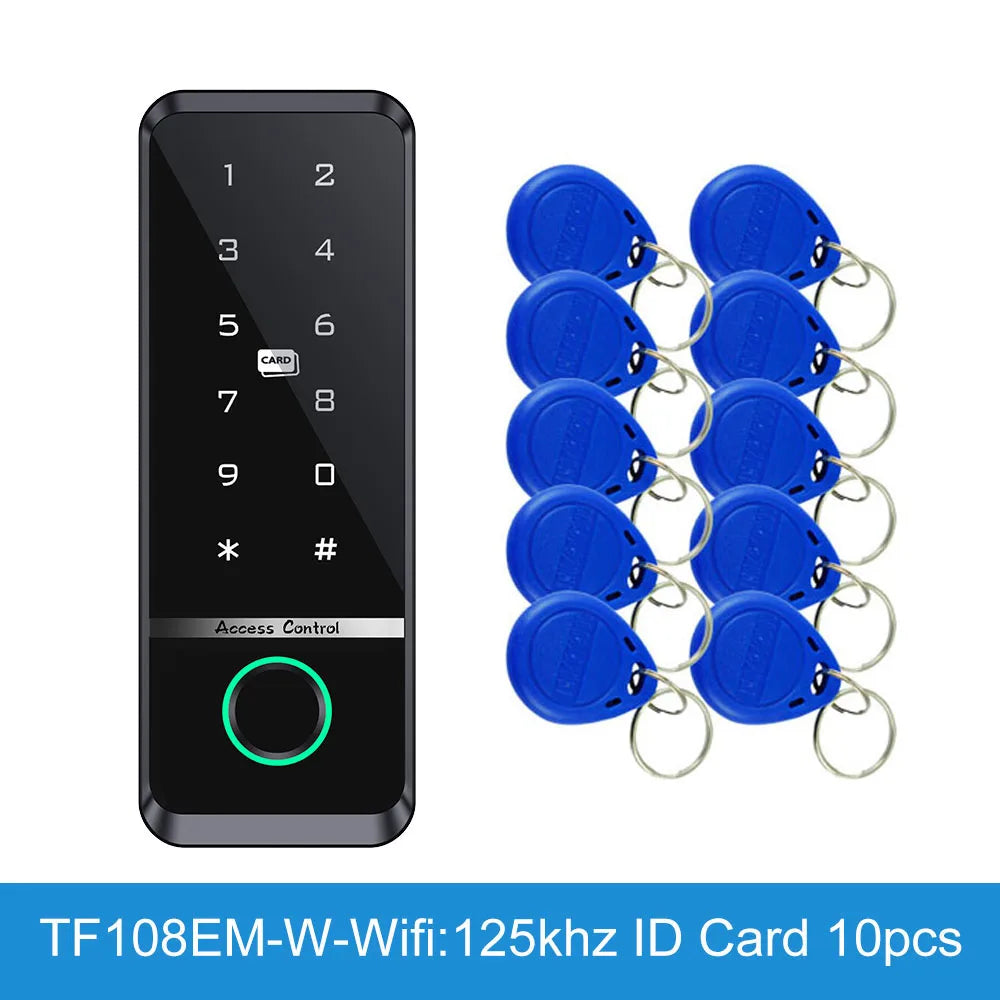 Tuya Smart Door Lock Fingerprint Access Control Home Security Electronic Gate Opener RFID Keypad Biometric Digit Magnetic Reader