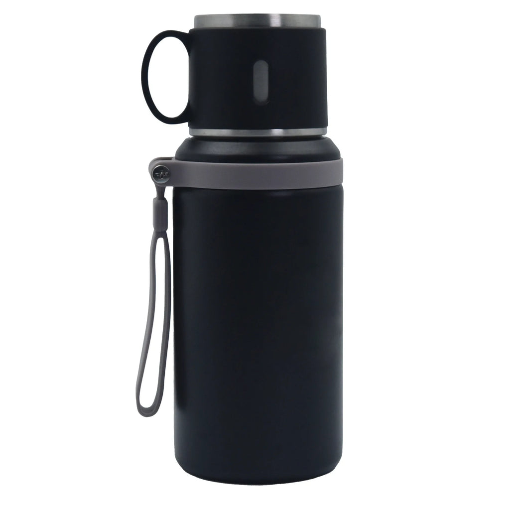 Premium Travel Coffee Mug Stainless Steel Double-Wall Leak-Proof 600ml Thermos Bottle for Office Business Style Tea & Coffee