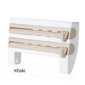 Kitchen Cling Film Tissue Holder Sliding Knife Cutter Aluminum Foil Barbecue Paper Cutting Box Household Towel Storage Racks