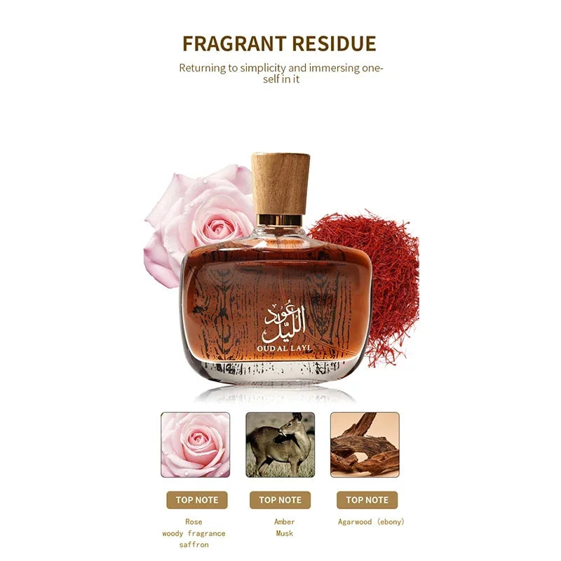 Dubai Arab Men Perfume 100ml Fresh Elegant Cedar Wood Eau De Toilette Charming Unisex Dating Business Fragrance Lasting Scent