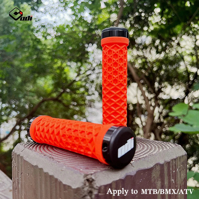 ODI Van Bicycle Handlebar Grips sillicone Lock-On Anti-slip Shock Absorption MTB Double Lock Ring for BMX Folding Bike Parts