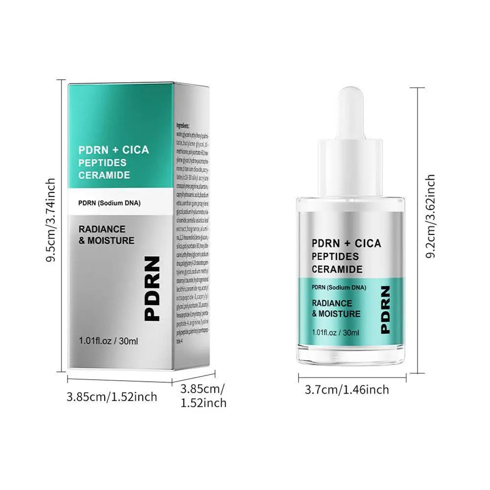 PDRN Skin Care Set Peptide Collagen Ampoule Essence Firming Deep Moisturizing Anti-Aging Serum SPF50 PA++++ Glow Sunscreen