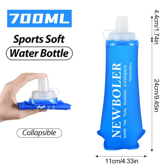 NEWBOLER Sports Water Bottles BPA-Free Collapsible Soft Flask Running Camping Hiking Hydro Flask Soft Water Bottle for Hydration