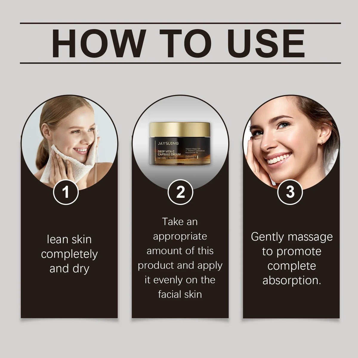 Deep Hydration Cream Vita C Capsules Brighten Nourish Moisturize Tender Skin Fine Line Dark Spot Removal Face Rejuvenating Cream
