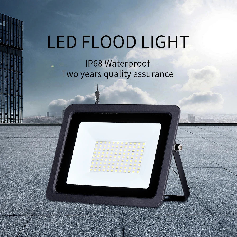 High Brightness LED Flood Light AC220V 30W 50W 100W Outdoor IP68Waterproof Floodlight Spotlight Street Wall Lamp Garden Lighting