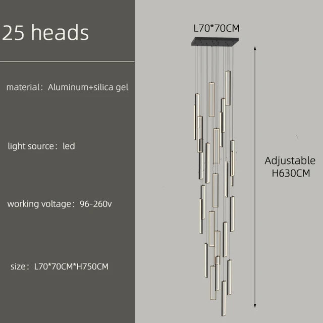 Stairs Lighting Led Ceiling Light Pendant Lamp For Dining Room Living Room Chandelier Modern Pendant Hanging Lamps For Ceiling