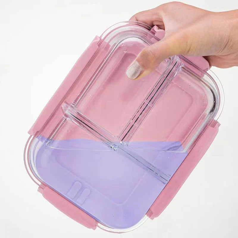 High quality Lunch Box Glass 1050ml Food Storage Box Microwave Bento Box school food containers compartment