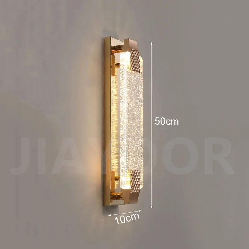 Luxury Wall Lamp Modern Gold Black LED Lamp TV Background Light Bedroom Bedside Living Room Decoration Indoor Light Bedside Lamp
