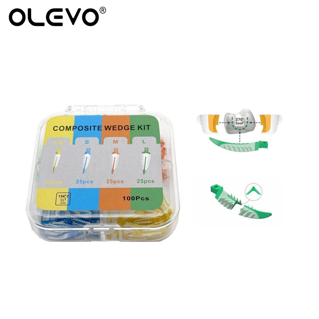 Dental Autoclave Sterilizable Silicone Interdental Wedges Kit Sealing Composite Filling Teeth Gap Wedge for Tooth Restoration