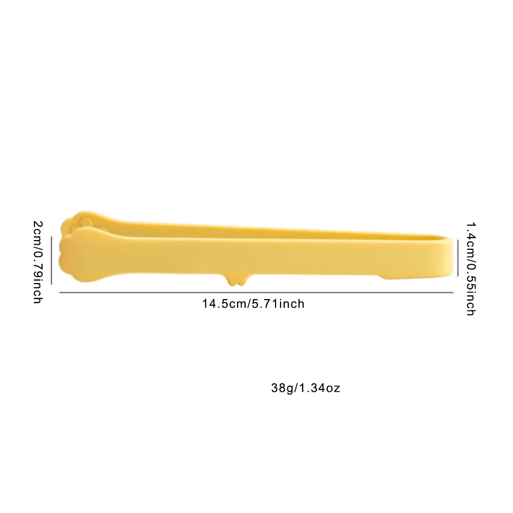 3Pcs Coffee Sugar Clip Silicone Anti-skid Ice Tongs Cat Paw Shape Food Cake Clamp Kitchen Gadgets Bar Buffet Tools Tweezer