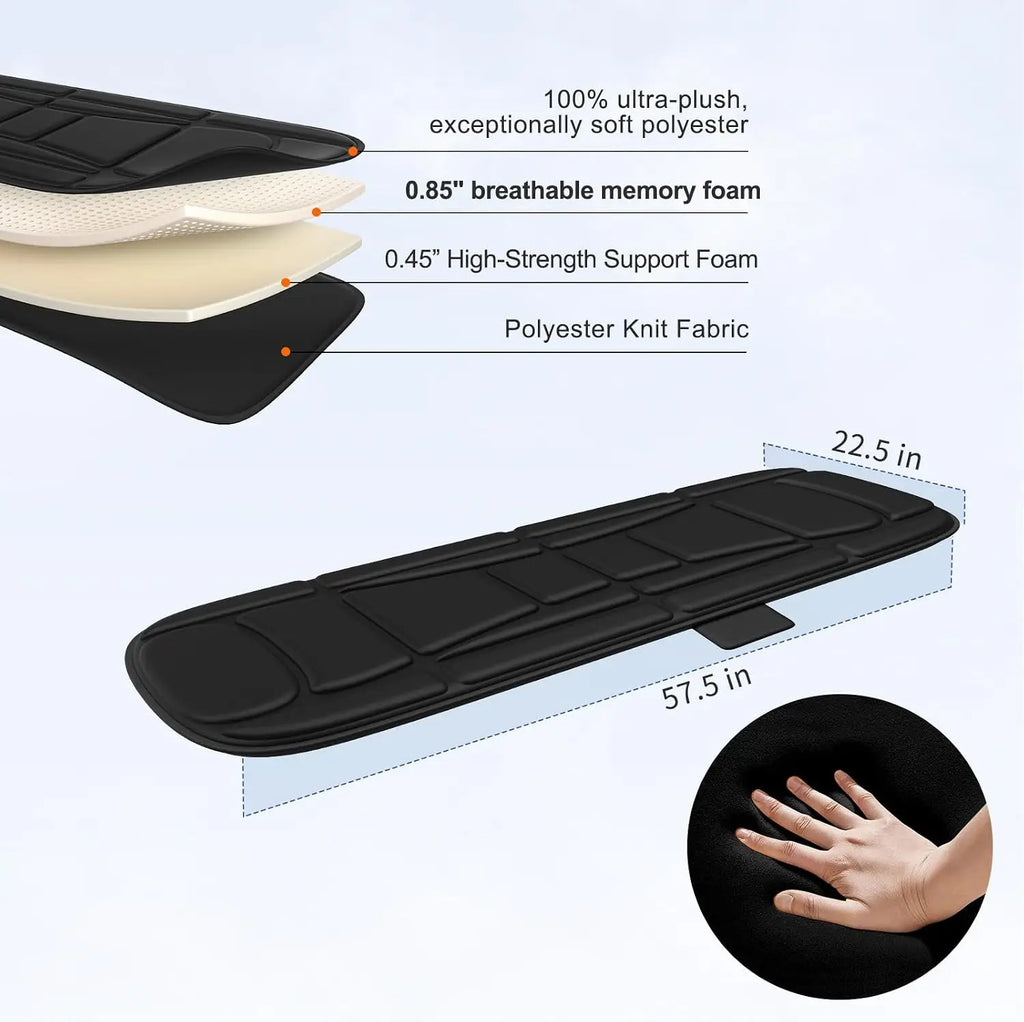 Full Body Heat Vibration Massage Mat Foldable Lumbar Cushion Bed Sofa Floor Relaxation