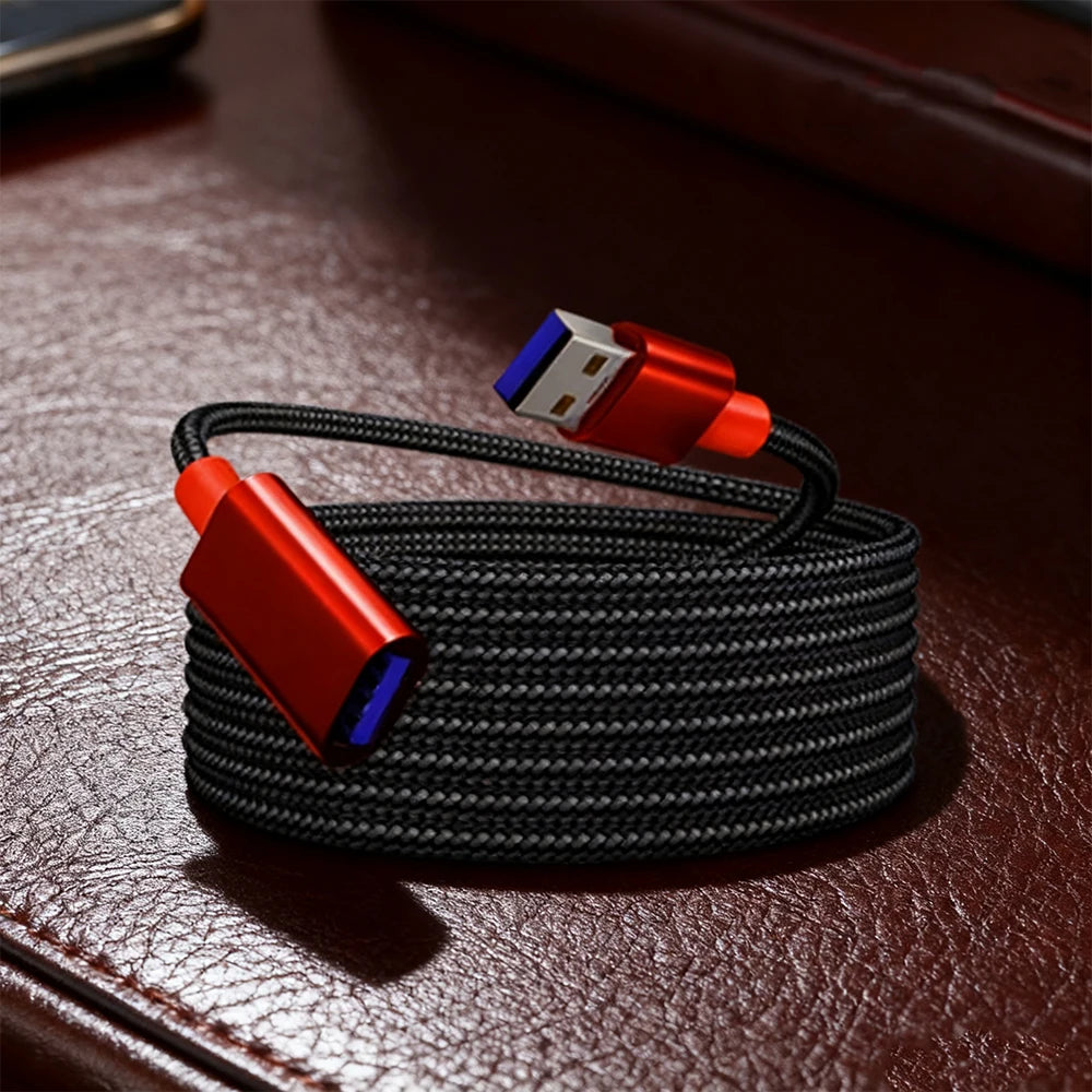 USB Extension Cables for Keyboards, Mice, Game Consoles, and Other Devices, Available in Four Colors.