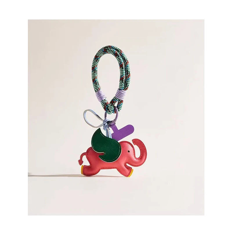 Cute and Playful Leather Dumbo Bag Pendant Bag Charm Bag Accessories School Bag Backpack Charm
