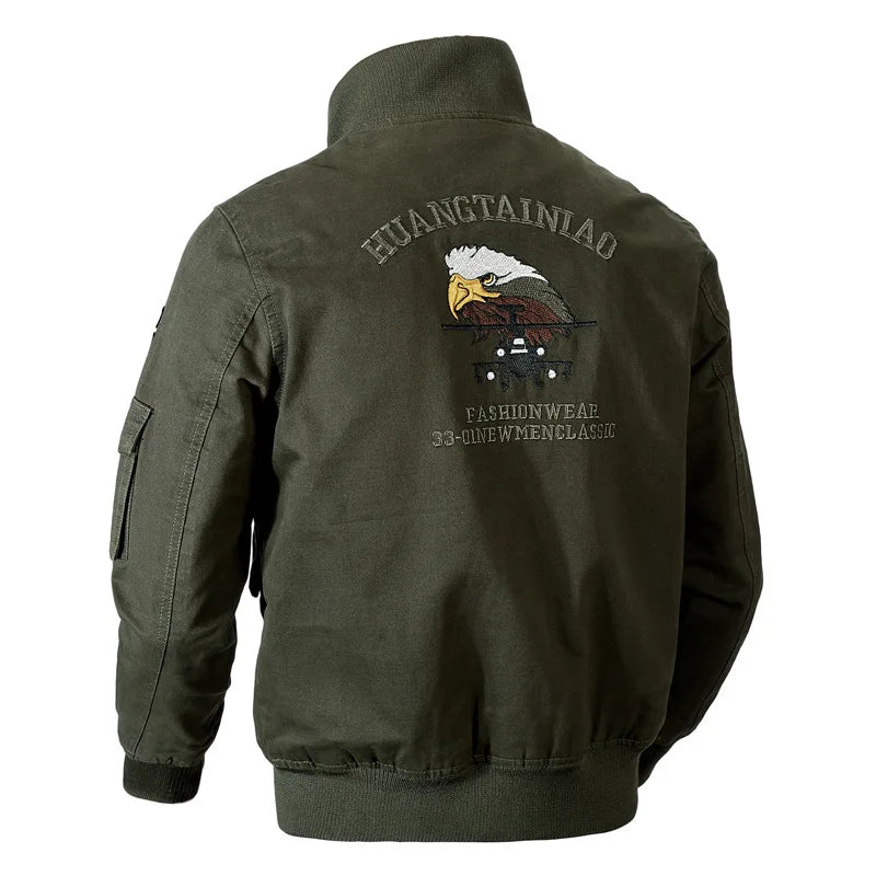 Fashion Men Slim Bomber Jackets Trendy Air Flight Jaquetas Casual Coats Quality Male Cotton Stand Collar Outerwear Coats 4XL