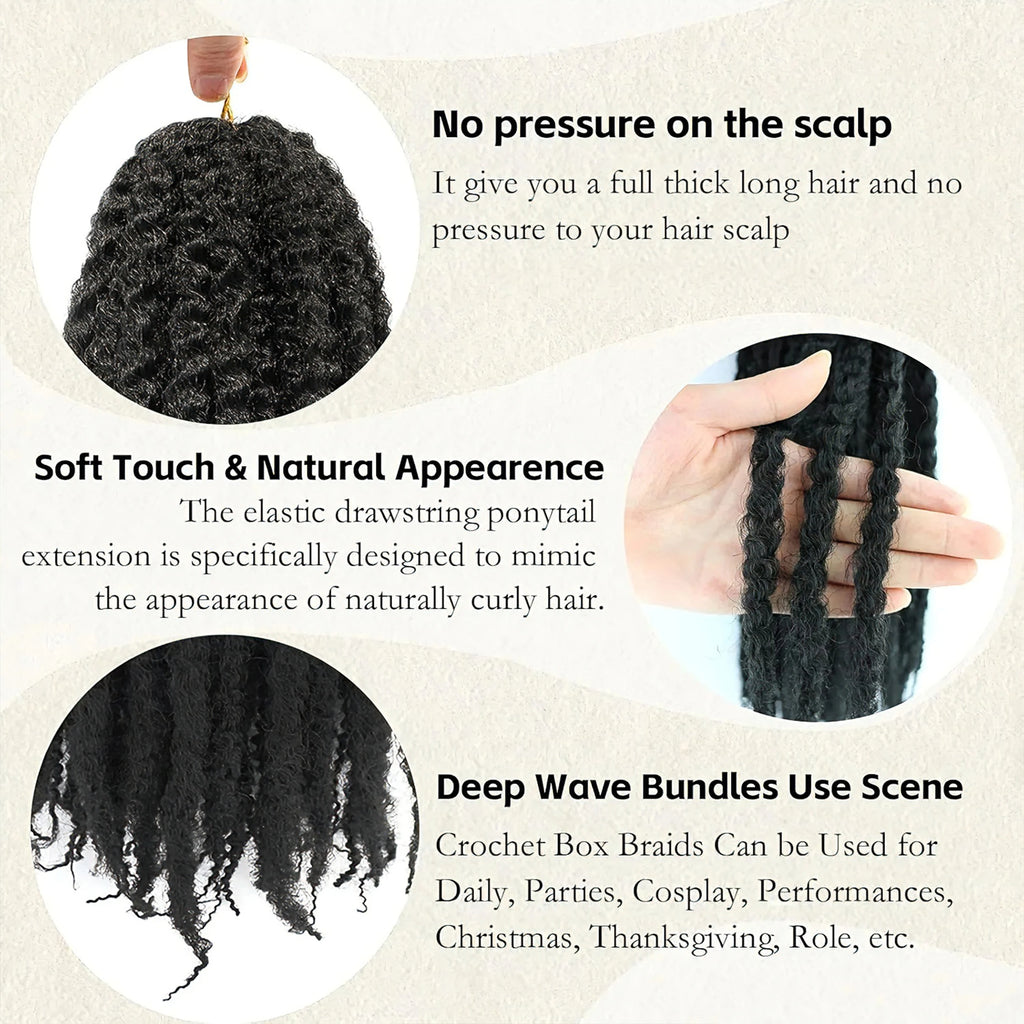 Afro Kinky Twist Crochet Hair Braids Marley Braid Hair 18inches Senegalese Curly Crochet Synthetic Braiding Hair Extensions