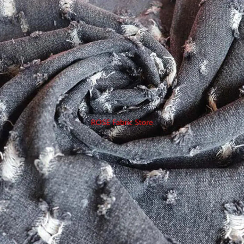 High-quality Vintage cotton ripped denim For Jeans, jackets, skirts, bags, upholstery, crafting, designer fabrics