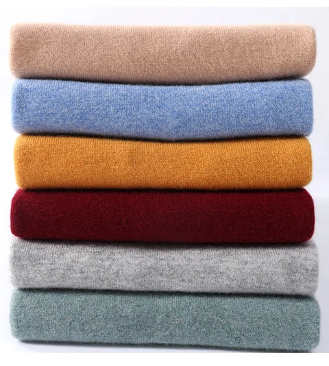 Men Turtleneck Cashmere Pullover 100% Pure Wool Knitwear Sweater Basic Solid Smart Casual Jumper Male Tops Autumn Winter