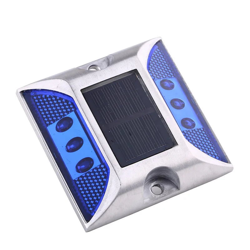 Popular Square High Brightness Ip68 Flashing or Flicker Traffic Marker Light Reflective Aluminum Led Cat Eye Solar Road Stud New