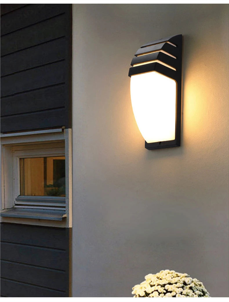 Outdoor LED Wall Lamp E27 IP65 Waterproof Aluminum Garden Porch Light 110V 220V Exterior Decor Sconce Street Lighting Fixture