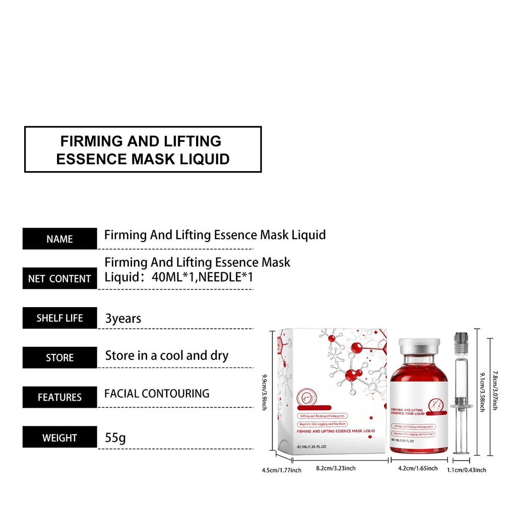 Firming Lifting Essence Mask Liquid Face Hydrating Serum Ampoule Mask Smoothing Brightening Deep Repair Facial Skin Barrier Care
