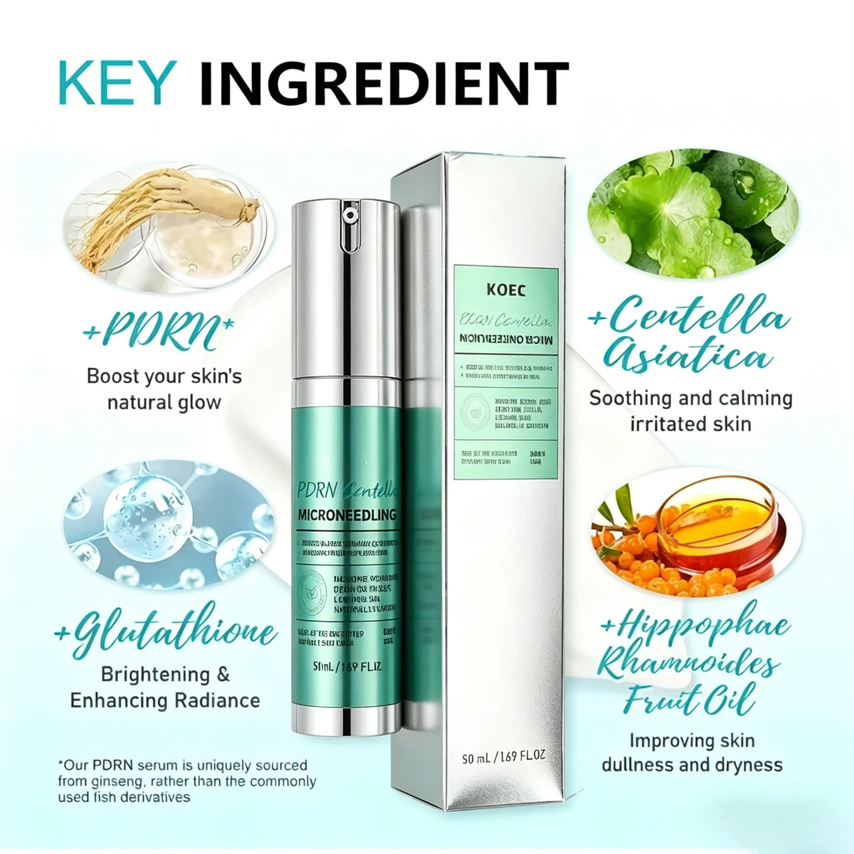 50ml*3 Spicule Microcrystal Serum,Pore Exfoliation,Centella Asiatica Propolis Aloe Extract Moisturizing Korean Glass Skin Care