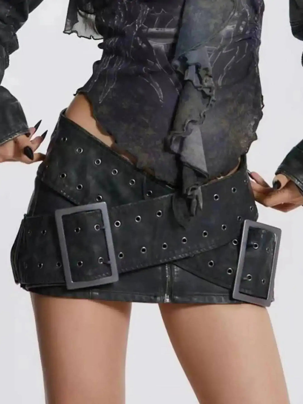 Sexy Vintage Black Low Waist Mini Skirt Women Summer Skirts for Woman Clothing Goth Punk Fashion Short Micro Skirt Streetwear HL