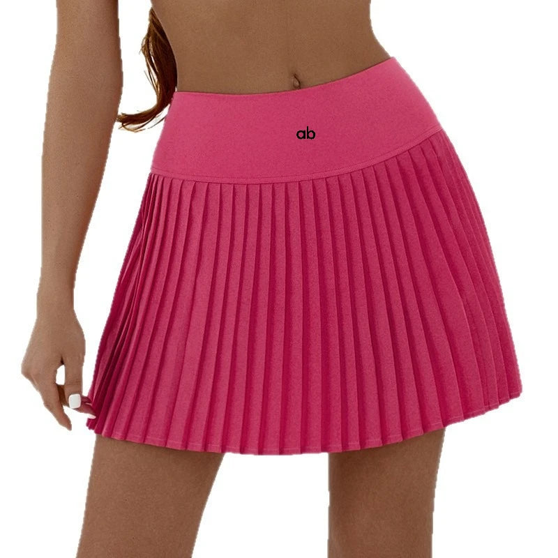 High Waist Women Tennis Pleated Skirt with Inner Lining High Waist Double Layer Design Sport Sexy Fitness Yoga Shorts Dancing