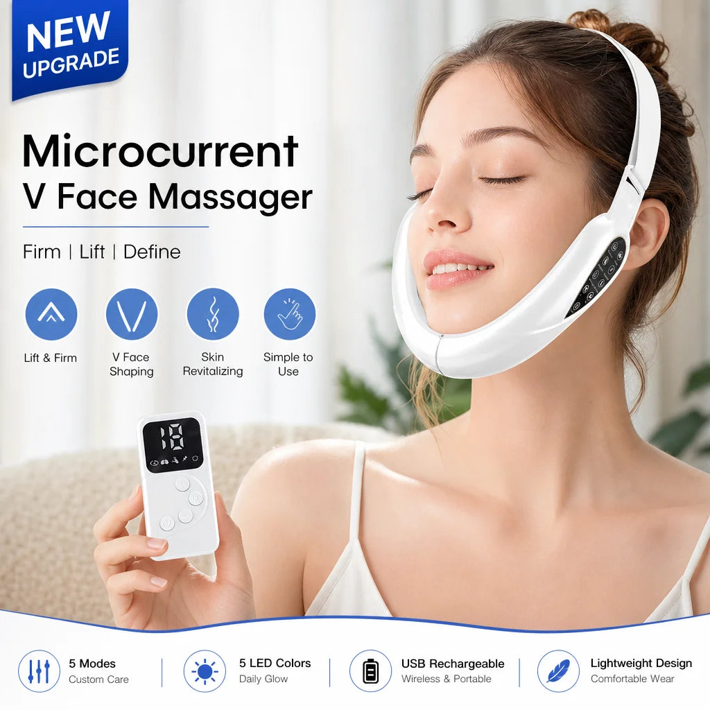 V-Line Face Slimming Lifting Device Massager Skin Rejuvenation Shaping Beauty Instrument Electric Reduce Double Chin Belt