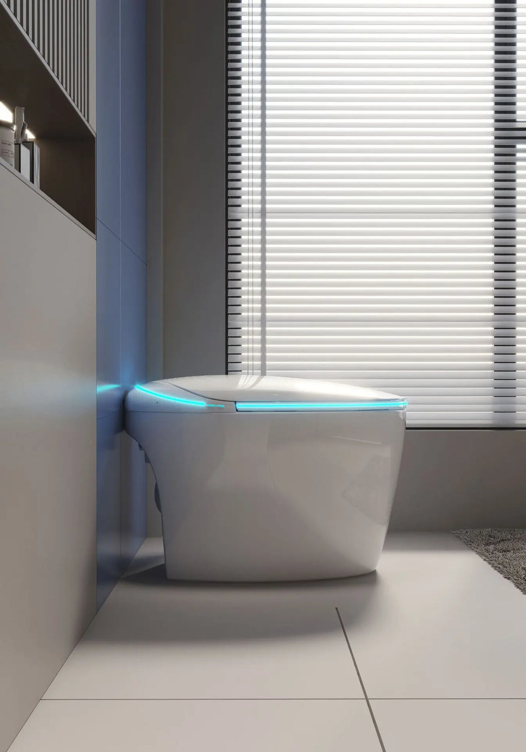 Fully automatic smart toilet integrated with built-in foam shield siphon type no water pressure limit toilet