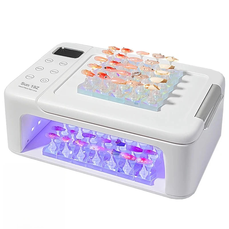 UV LED Lamp for Press On Quick-drying Nail Dryer With Hand Pillow Wear Nail Drying Lamp Foldable for Curing All Gel Nail Polish