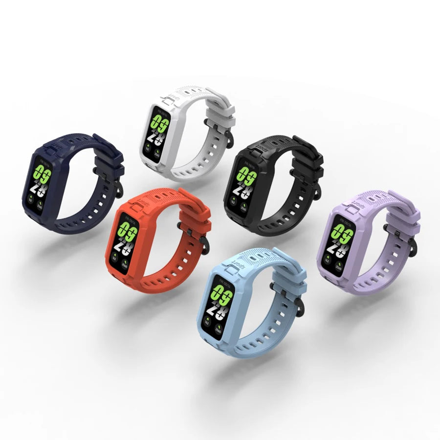 Case+Silicone Strap For Xiaomi Smart Mi Band 9 8 Active Accessories Sports Integrated Bracelet Correa+Cover For Redmi Band 3 2