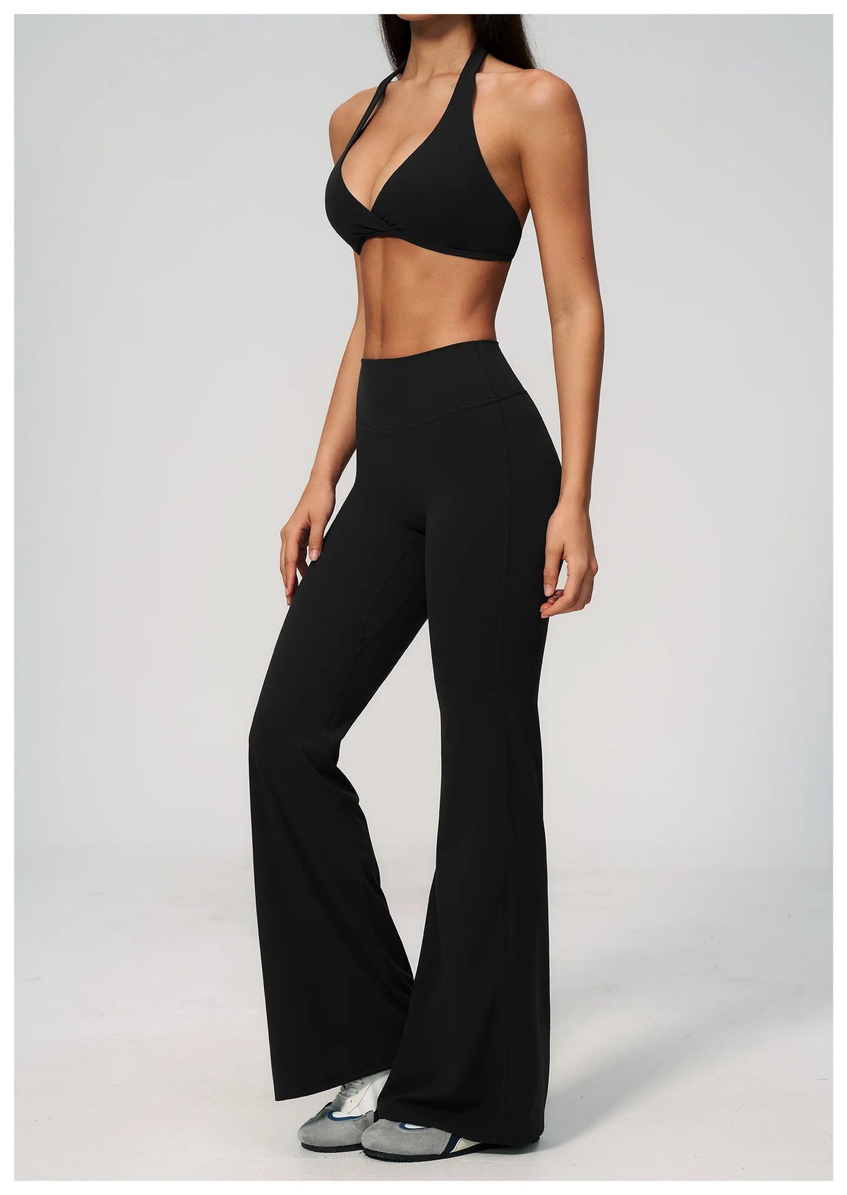 Women Tracksuits 2PCS Yoga Suit Gym Outfits Workout Clothing Deep V Workout Bra High Waist Butt Lift Pants Outdoors Sports Set