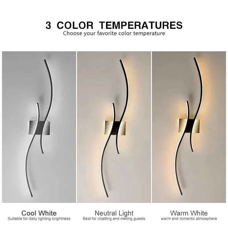 Indoor LED Wall Lamps for Bedside Bedroom Aluminum Nordic LED Wall Lights Wall Sconce Lighting Fixtures for Foyer Kitchen