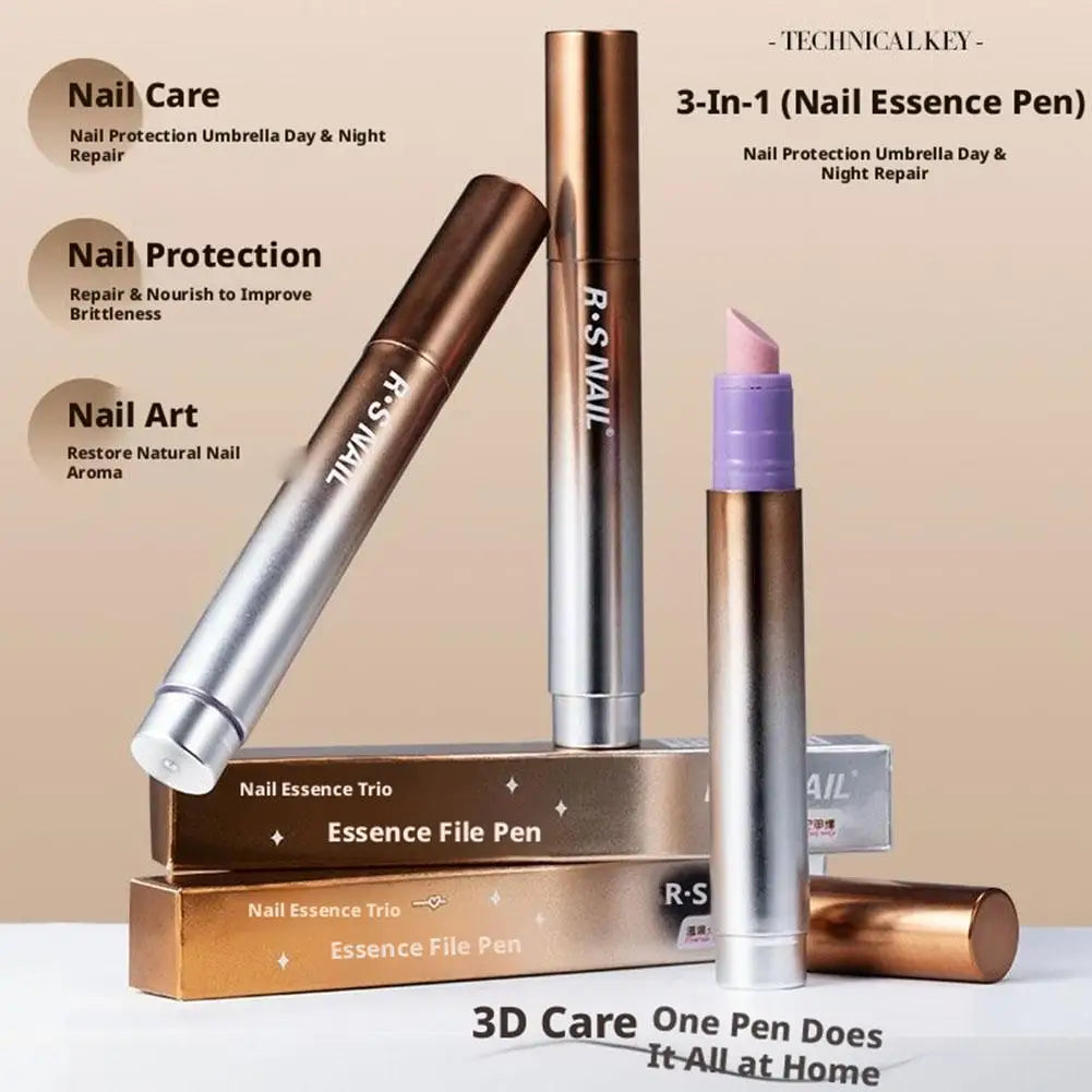 Nails 3-in-1 Cuticle Oil Pen with Ceramic Nail Pusher for Hangnails Dry & Damaged Nails -Nail Care Pen for Repair & Nourishment