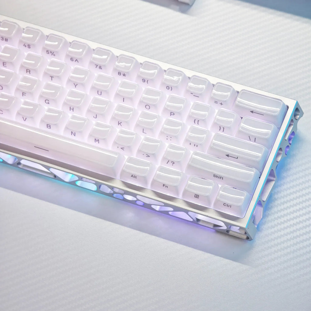 XVX Jelly Crystal Keycaps Side Print Pink/Blue 113keys Double Shote DIY Mechanical Keyboard OEM Profile Translucent Keycaps