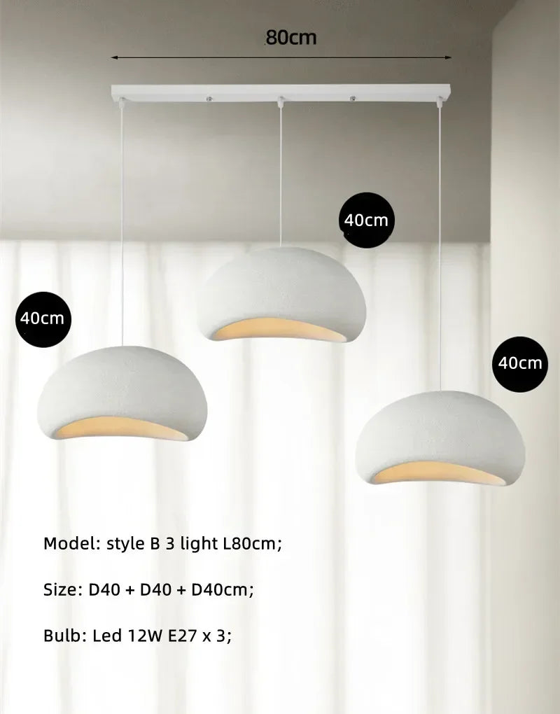 Minimalism Wabi Sabi LED Pendant Lamps For Living Dining Room Restaurant Loft Decor Hanging Chandelier Art Suspension Luminaire